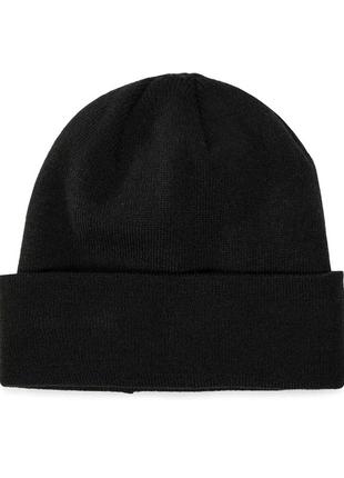 Оригінальна шапка 2 в 1  new era essential black long knit