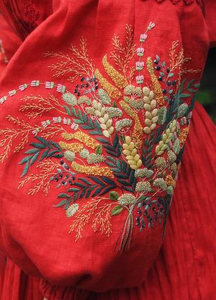 Етно-костюм з ручною вишивкою «колосся»4 фото