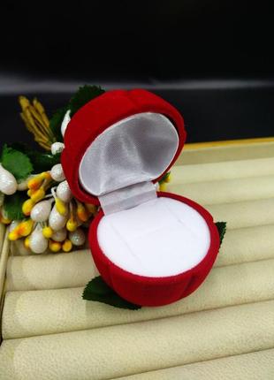 Ювелирная подарочная упаковка футляр коробочка для кольца сережек небольшая роза бархатное3 фото