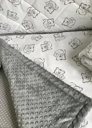 Бортики стеганные защита в детскую кроватку постельное белье комплект