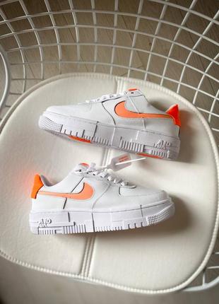 Кросівки nike air force 1 pixel white/orange1 фото