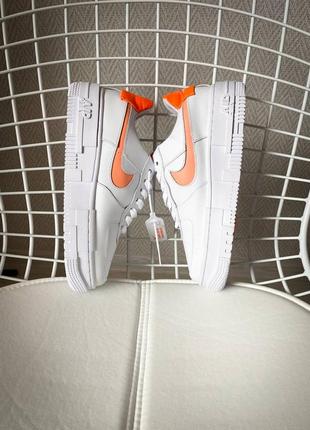 Кросівки nike air force 1 pixel white/orange5 фото