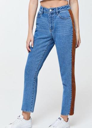 Прямые зауженные слим джинсы высокая посадка next