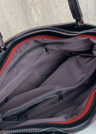 Большая женская сумка  черная женская сумочка на плечо в стиле диор8 фото