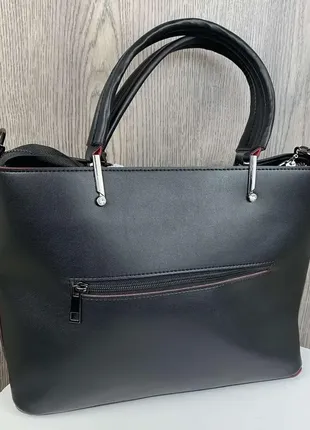 Большая женская сумка  черная женская сумочка на плечо в стиле диор3 фото