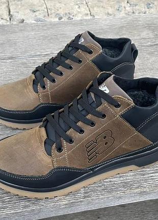 Чоловічі зимові шкіряні кросівки