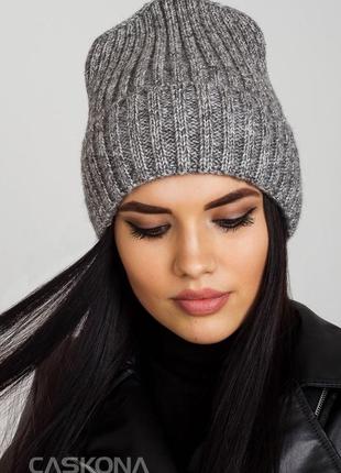 50%шерсть, 30% махер тепленька стильно шапка зима