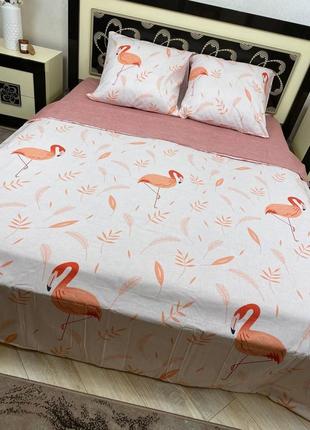 Комплект постельного белья бязь gold осенний фламинго2 фото