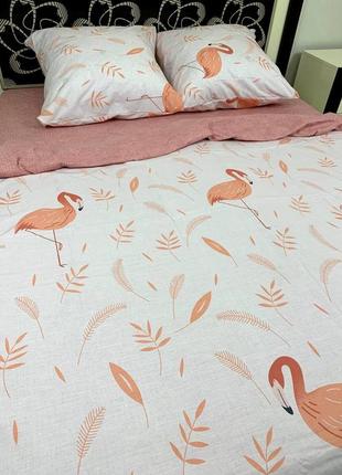 Комплект постельного белья бязь gold осенний фламинго3 фото