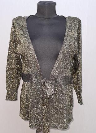 Ошатна накидка кардиган із люрексом