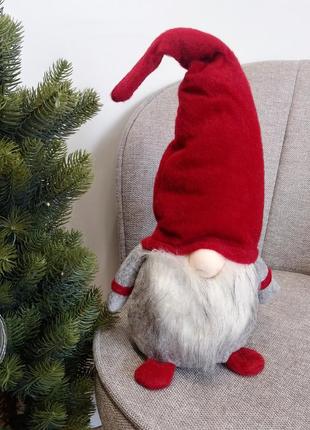Новорічний гном. 53 см ельф єльф дід мороз санта клаус santa гномик різдвяний скандинавський фігура декор для будинку подарок під ялинку іграшка2 фото