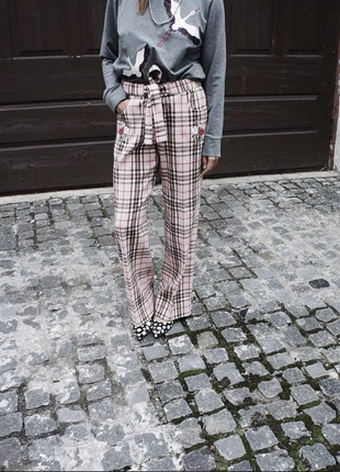 100% вовна, дизайнерські з авторською вишивкою штани від lalkarka by loyanich, р. m-l, стан нових