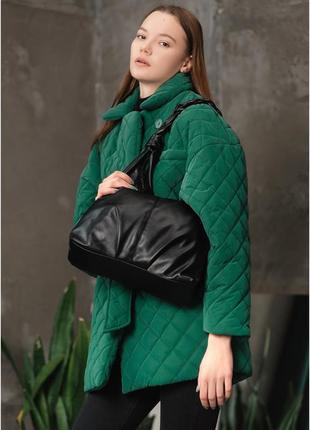 Сумка жіноча чорна екошкіра