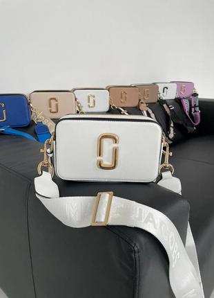 Женская белая сумка через плечо marc jacobs 🆕маленька сумка кросс боди4 фото