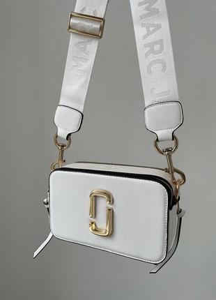 Женская белая сумка через плечо marc jacobs 🆕маленька сумка кросс боди
