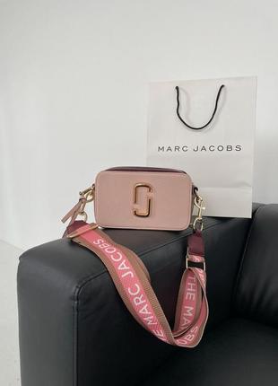 Женская пудровая  сумка через плечо marc jacobs 🆕маленька сумка кросс боди2 фото