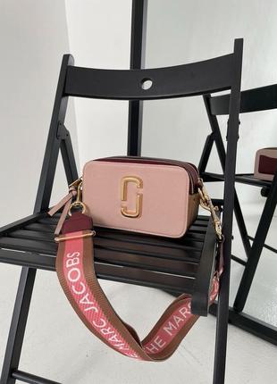 Жіноча  пудрова сумка через плече marc jacobs 🆕маленька сумка крос боди4 фото