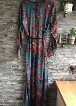 Платье на запах от zara редкая вещь, уличный халат кимоно9 фото
