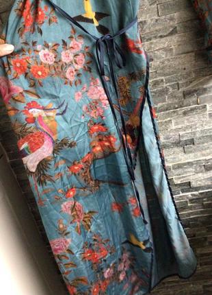 Платье на запах от zara редкая вещь, уличный халат кимоно7 фото