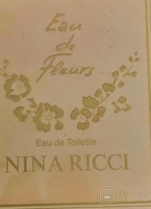 Nina ricci eau de fleurs - edt - 6 мл. оригинал. винтаж2 фото