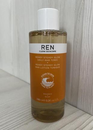 Тонік з aha і bha кислотами ren clean skincare