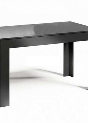 Стіл обідній 1.4 (16 мм) прага 138х80х82 см світ меблів глянець чорний