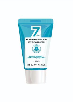 Пенка с содой may island 7 days secret baking soda pore deep cleansing foam