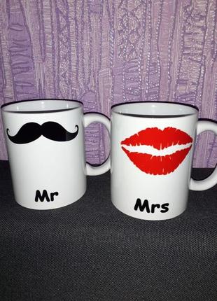 Парні чашки для чоловіка та дружини, 330мл2 фото