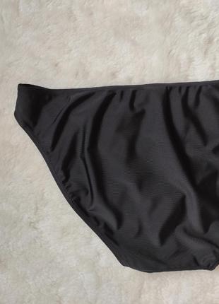 Черные купальные трусы плавки женские широкие бикини высокая талия батал большого размера7 фото