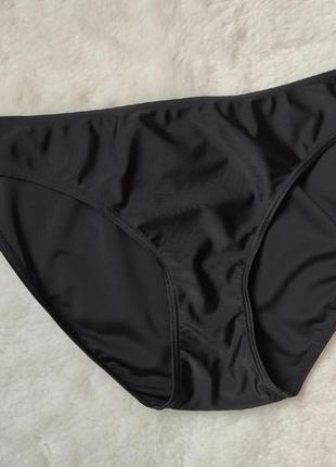 Черные купальные трусы плавки женские широкие бикини высокая талия батал большого размера3 фото