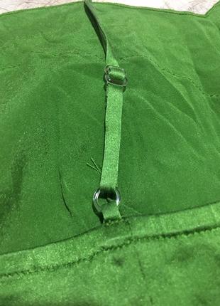 Майка шовкова зелена майка шовкова майка на бретелях ізумрудна шовк 95% steffen schraut - s,m8 фото
