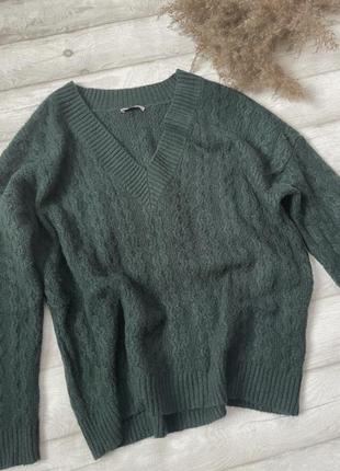 Тёмно-зелёный свитер orsay5 фото