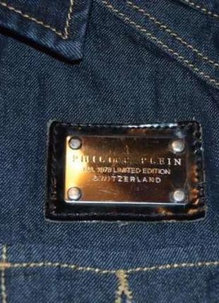 Джинсова куртка піджак philipp plein вишивка камені стрази5 фото