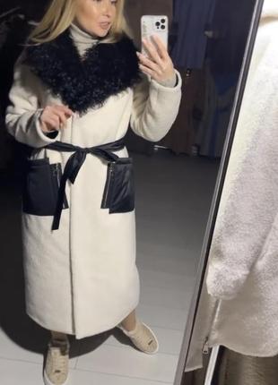 Дублёнка пальто шерсть