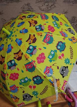 Зонт детский сова, диаметр 100см, в пакете3 фото