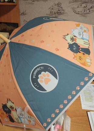 Зонт детский с животными, диаметр 94 см, в пакете1 фото