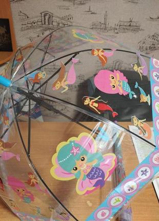 Зонт детский с животными, прозрачный, диаметр 97см, в пакете4 фото