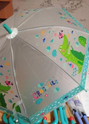 Зонт детский с животными, прозрачный, диаметр 96см, в пакете2 фото