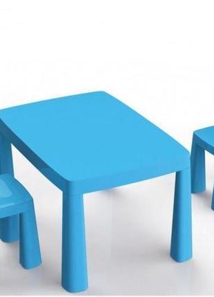 Детский набор стол и 2 стульчика, долони, комплект стол и 2 стула, комплект голубой