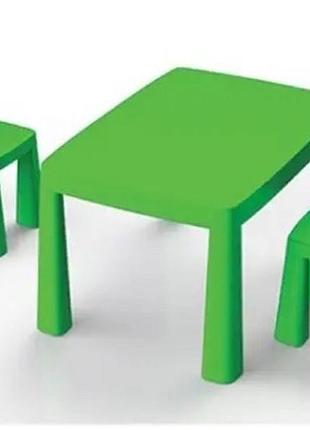 Детский набор стол и 2 стульчика, долони, комплект стол и 2 стула, комплект салатовый1 фото