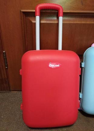 Детский чемодан на колесах от тм долони, игрушечный чемодан для ребенка, игрушка чемодан для путешествий4 фото