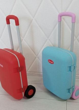 Детский чемодан на колесах от тм долони, игрушечный чемодан для ребенка, игрушка чемодан для путешествий8 фото