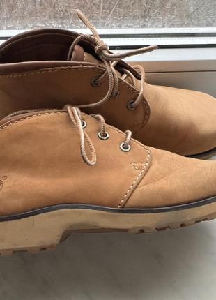 Ботинки из кожи нубук timberland