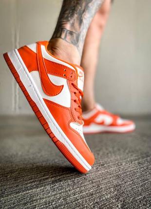 Мужские кожаные кроссовки nike dunk low sp "syracuse#найк