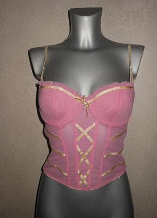 34в 75в avant premiere,франция!розовый корсет бюстье новый