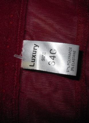 75с 34с luxury бордовий корсет з підв'язками новий5 фото