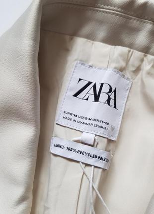 Новий з біркою блейзер zara, білий піджак без рукавів, стильний жакет жилет zara10 фото