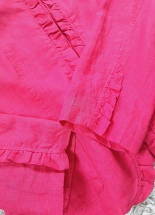Красивый ярко розовый льняной пиджак/жакет, maddison,  p. 467 фото