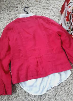 Красивый ярко розовый льняной пиджак/жакет, maddison,  p. 463 фото