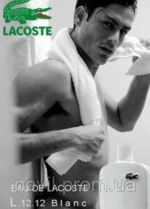 Тестер мужская туалетная вода eau de lacoste l.12.12 blanc / лакост о де л.12.12 бланк белые / 60 ml4 фото